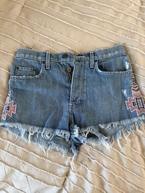 Carmar Jean Shorts Embroidered Sz 27